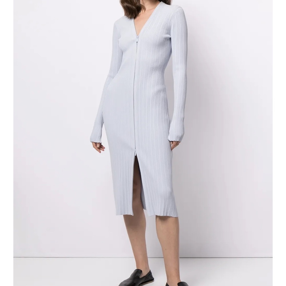 Proenza Schouler Ribbed Knitted Cardigan Dress